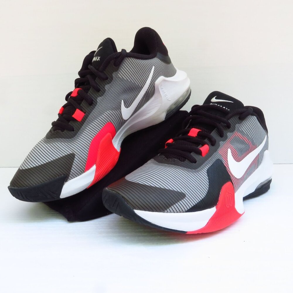 Nike Air Max Impact 4 Basketball Shoes Men Sz 7 Women Sz 9 Black Gray DM1124-002